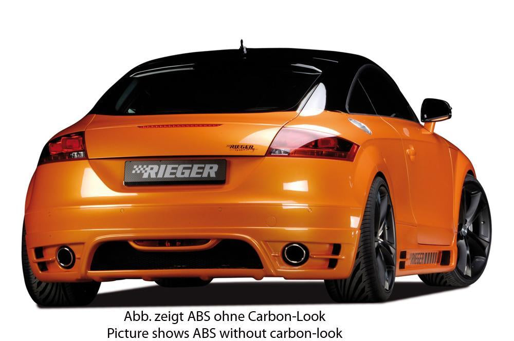 Audi TT (8J) Rieger Heckansatz für Endrohr li. u. re., ABS, Carbon-Look, für Fzg. ohne S-Line Exterieur,
inkl. Alugitter, Gutachten, Montagezubehör