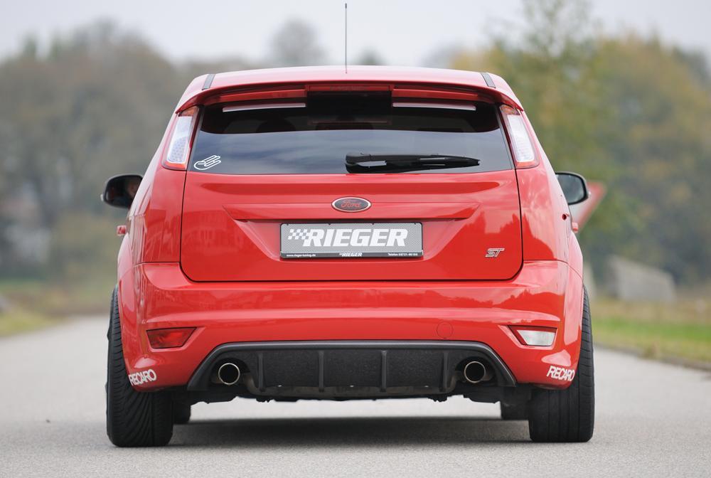 Ford Focus 2 ST Rieger Heckeinsatz für orig. Endrohr li. u. re., ABS, Carbon-Look,
inkl. Montagezubehör, Gutachten