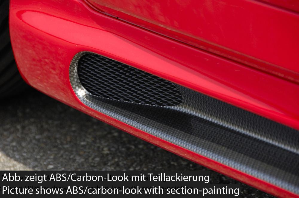 Opel Astra G Rieger Seitenschweller mit Ausschnitt rechts, mit Schacht, mit Ausschnitt, ABS, Carbon-Look,
inkl. Alugitter, Gutachten, Montagezubehör