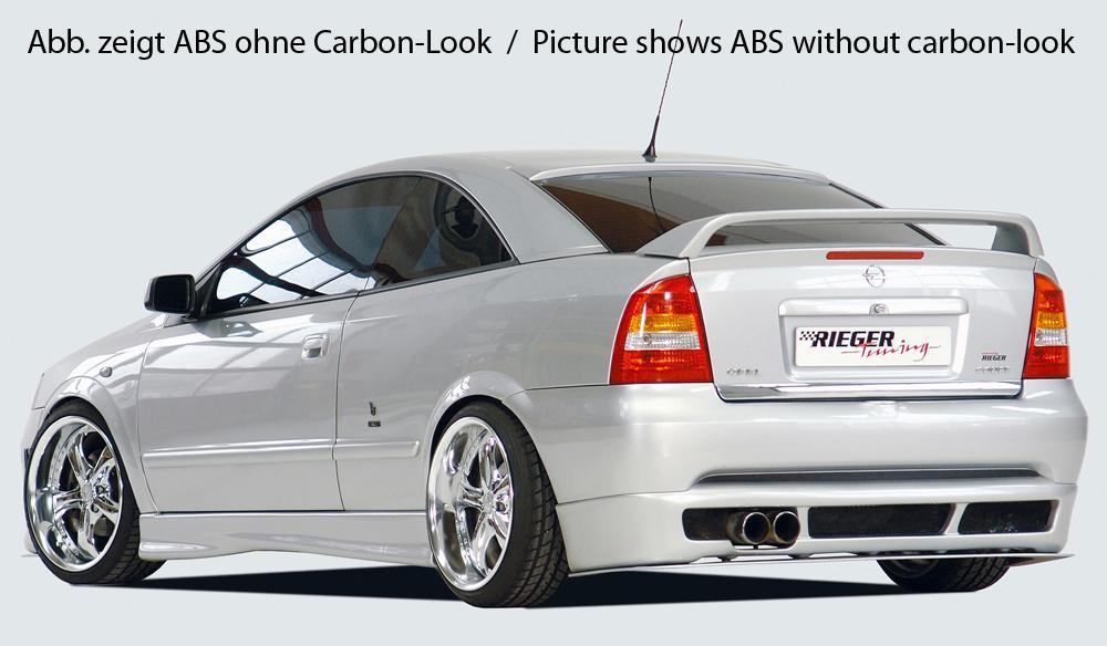 Opel Astra G Rieger Heckscheibenblende ABS, Carbon-Look,
inkl. Gutachten, Montagezubehör