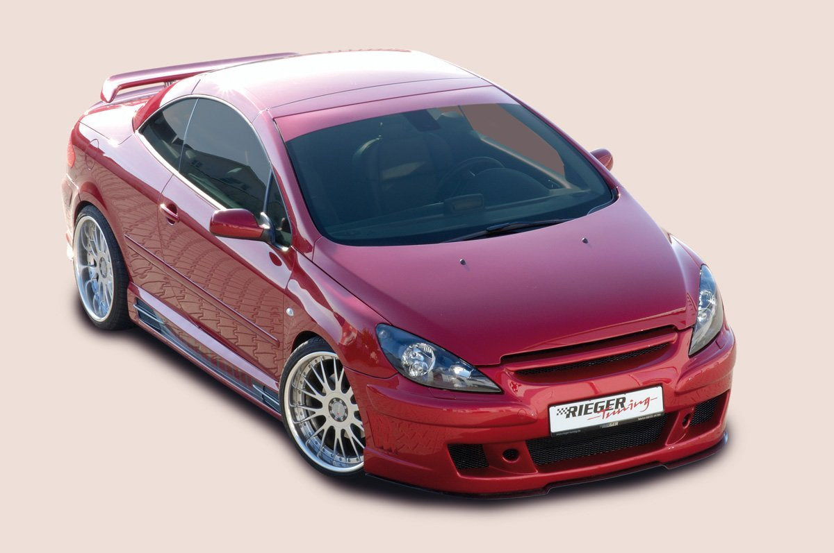Peugeot 307 Rieger Seitenschweller -> 3-und 5-türer passend rechts, mit Schacht und 2 Ausschnitten, ABS, Carbon-Look,
inkl. Alugitter, Gutachten, Montagezubehör