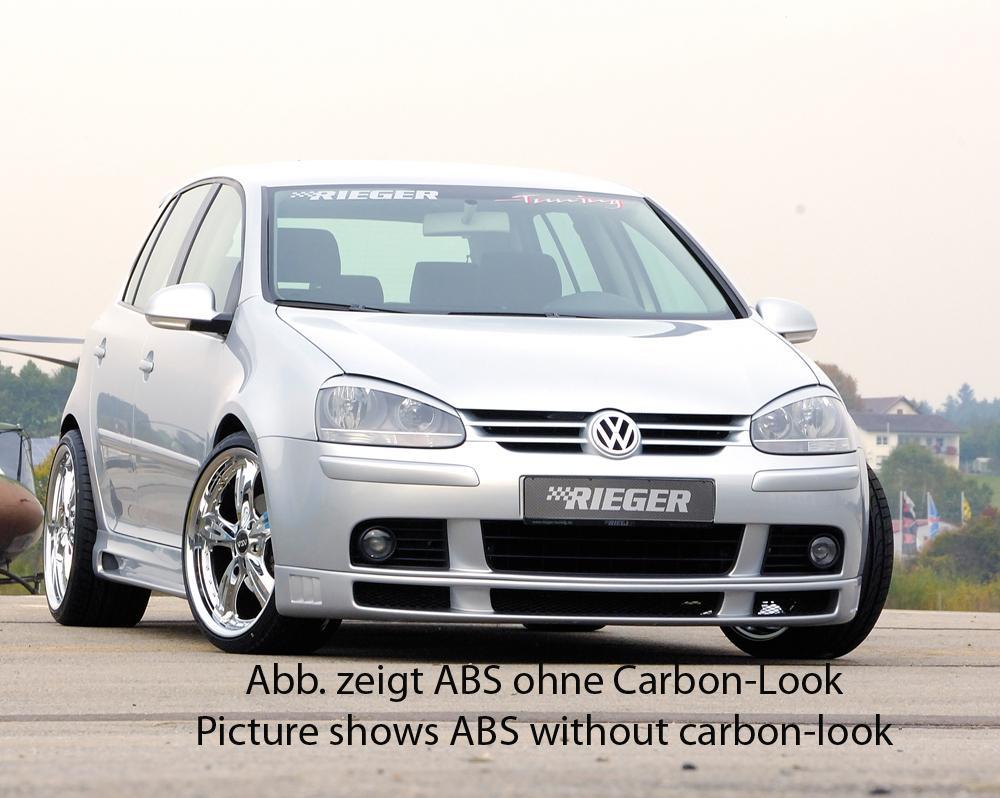 VW Golf 5 Rieger Seitenschweller links, mit Schacht, mit Ausschnitt, ABS, Carbon-Look,
inkl. Alugitter, Gutachten, Montagezubehör