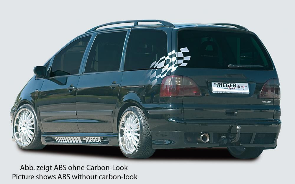 Ford Alhambra (7MS) Rieger Seitenschweller links, mit Schacht und 2 Ausschnitten, ABS, Carbon-Look,
inkl. Alugitter, Gutachten, Montagezubehör