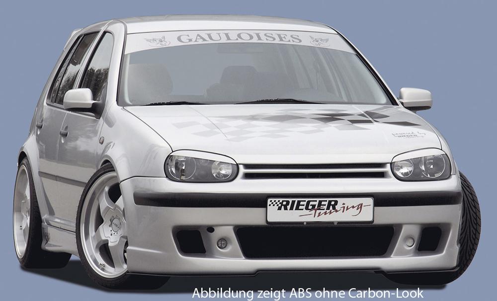 VW Golf 4 Rieger Spoilerschwert für Spoilerstoßstange 59017/18/06/50 gekantete Version, für Spoilerstoßstange, ABS, Carbon-Look,
inkl. Montagezubehör