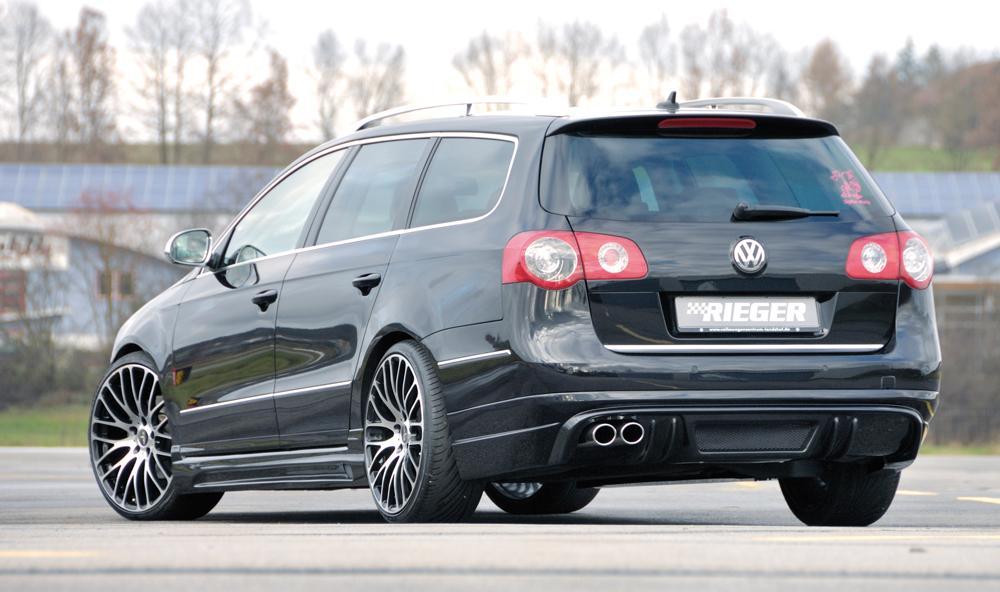 VW Passat (3C) Rieger Heckschürzenansatz für Doppelendrohr li., ABS, Carbon-Look,
inkl. Montagezubehör, Alugitter, Gutachten