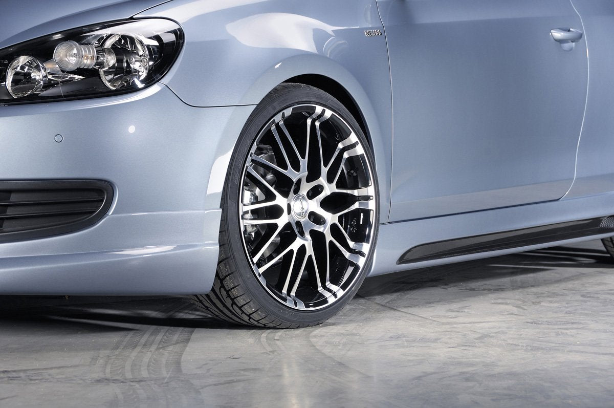 VW Golf 6 Rieger Seitenschweller links, mit Schacht, mit Ausschnitt, ABS, Carbon-Look,
inkl. Montagezubehör, Alugitter, Gutachten