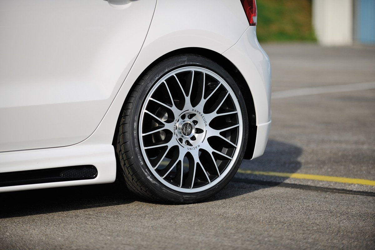 VW Polo 6 (6R) Rieger Seitenschweller rechts, mit Schacht, mit Ausschnitt, ABS, Carbon-Look,
inkl. Alugitter, Montagezubehör
