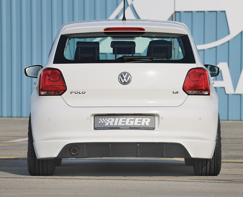 VW Polo 6 (6R) Rieger Heckschürzenansatz für orig. Endrohr li., ABS, Carbon-Look,
inkl. Montagezubehör