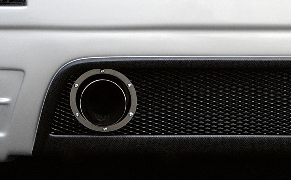 Audi TT (8N) Rieger Ringeinfassung für Einrohr-ESD, Innen-ø:120mm 2-tlg., Edelstahl,
inkl. Montagezubehör