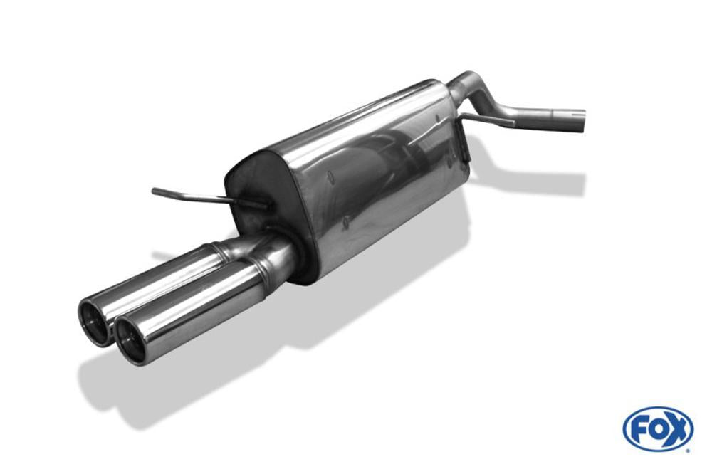 VW Polo 5 (9N) Fox ESD Ø50mm-2x70 Typ 13 VW Polo 5 (9N) 1,2l 40/44/47/51kW 1,4l 55/59/63/74/77kW....... 2x70mm,
inkl. Montagezubehör, Gutachten