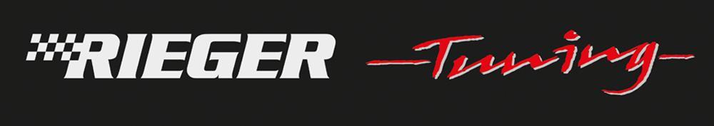 Aufkleber Rieger Tuning Frontscheibe schwarz / rot