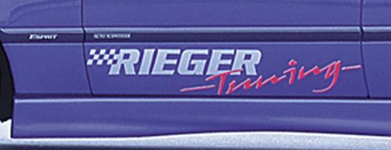 Aufkleber Rieger Tuning schwarz/rot, Schweller 3-tlg., Stückpreis
