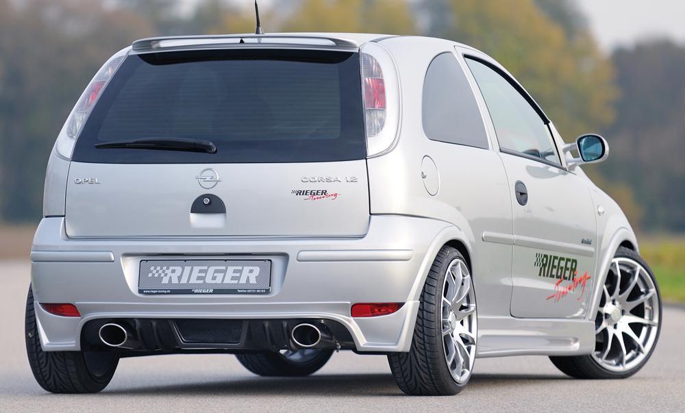 Opel Corsa C Rieger ESD, li./re. je115x85mm, Typ 32 Opel Corsa C, 1,0l 43/44kW 1,2l 55/59 kW....... links, rechts, 1x115x85mm, für RIEGER-Heckansatz, Edelstahl,
inkl. Montagezubehör, Gutachten