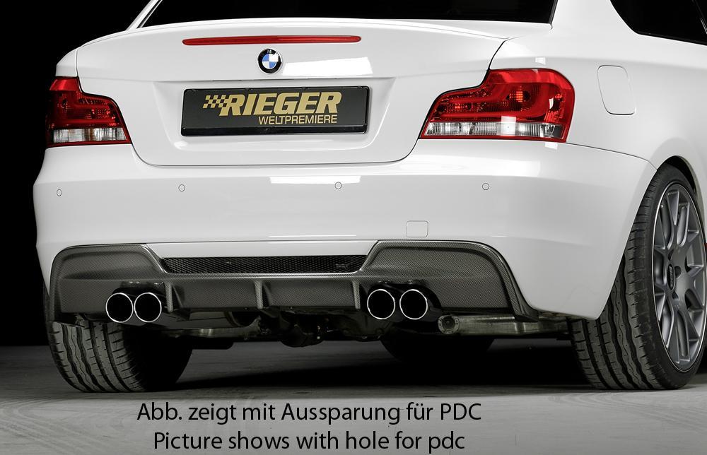 BMW 1er E82, E88 (182 / 1C) M-Paket Heckschürze ohne Heckeinsatz 892-597 für Fzg. ohne PDC Kunststoff, für Fzg. ohne Einparkhilfe (PDC)