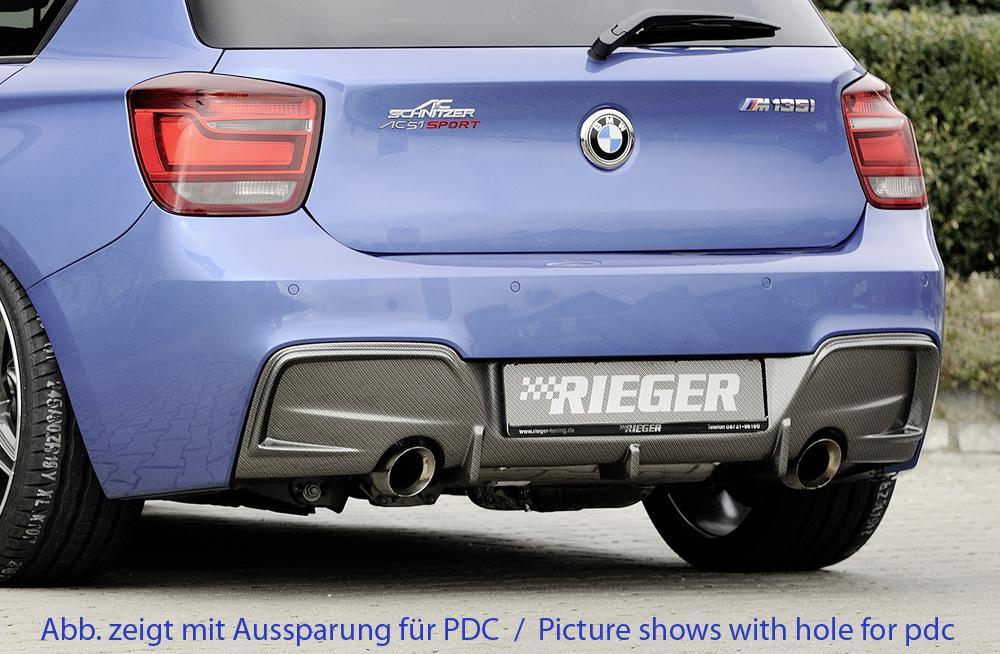 BMW 1er F20 (1K4) M-Paket Heckschürze ohne Heckeinsatz 055-067 für Fzg. ohne PDC Kunststoff