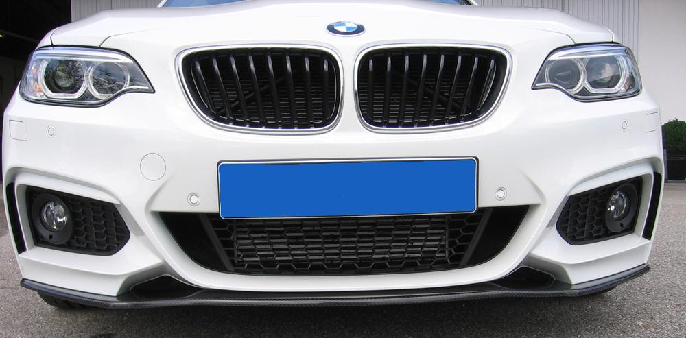 BMW 2er F22 (1C) Carbon Spoilerschwert für BMW 2er F22 nur für orig. M-Paket Frontschürze Carbon, für Fzg. mit M-Technik,
inkl. Montagezubehör, Gutachten