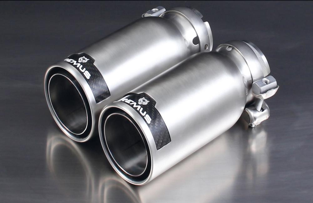 Remus ER-Set li/re je 2x Ø 84 mm Street Race mit einstellbarem Kugelanschluss für Remus Sportendschalldämpfer