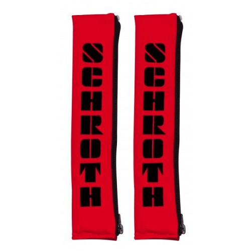 2" Gurtpolster rot mit schwarzem Flock 100% Baumwolle