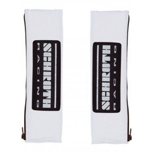 3" Gurtpolster silber mit schwarz/silbernem SCHROTH RACING Logo 100% Baumwolle Nicht zulässig im Rennsport!