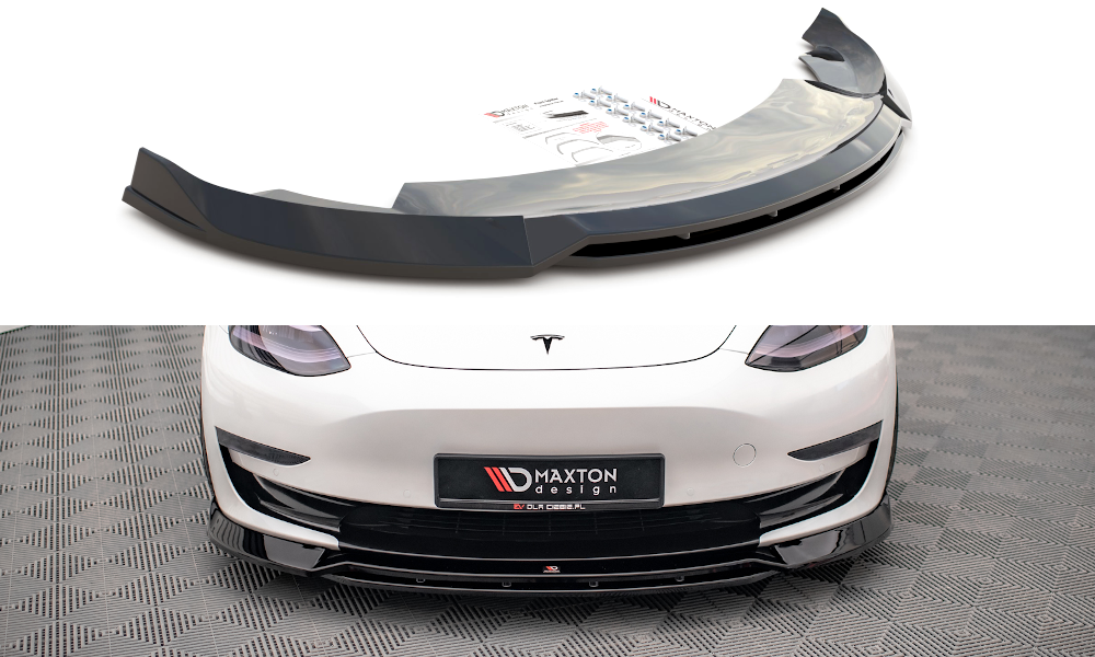 Front Ansatz V.3 für Tesla Model 3 Carbon Look
