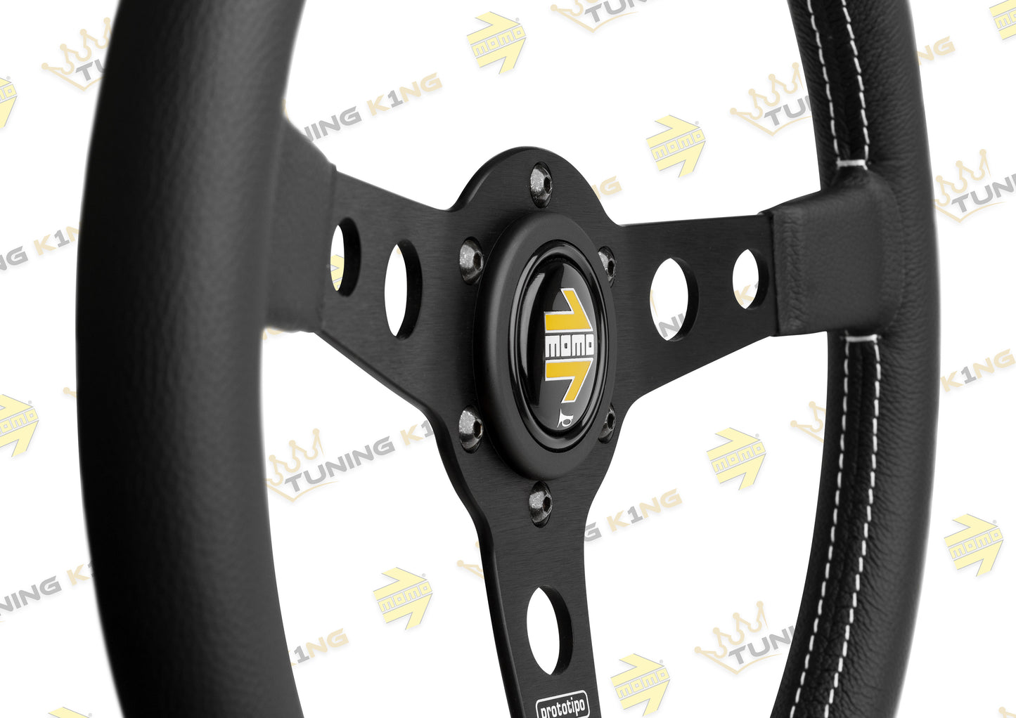 MOMO Lenkrad Prototipo 350mm Schwarz Glattleder