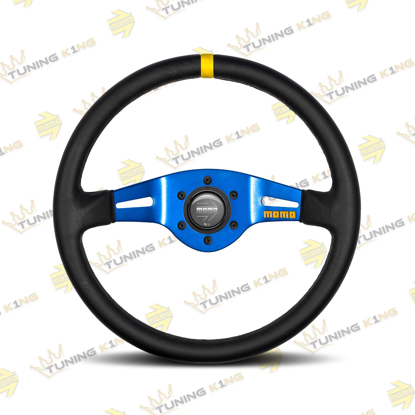 MOMO Lenkrad MOD. 03 350mm Blau Glattleder