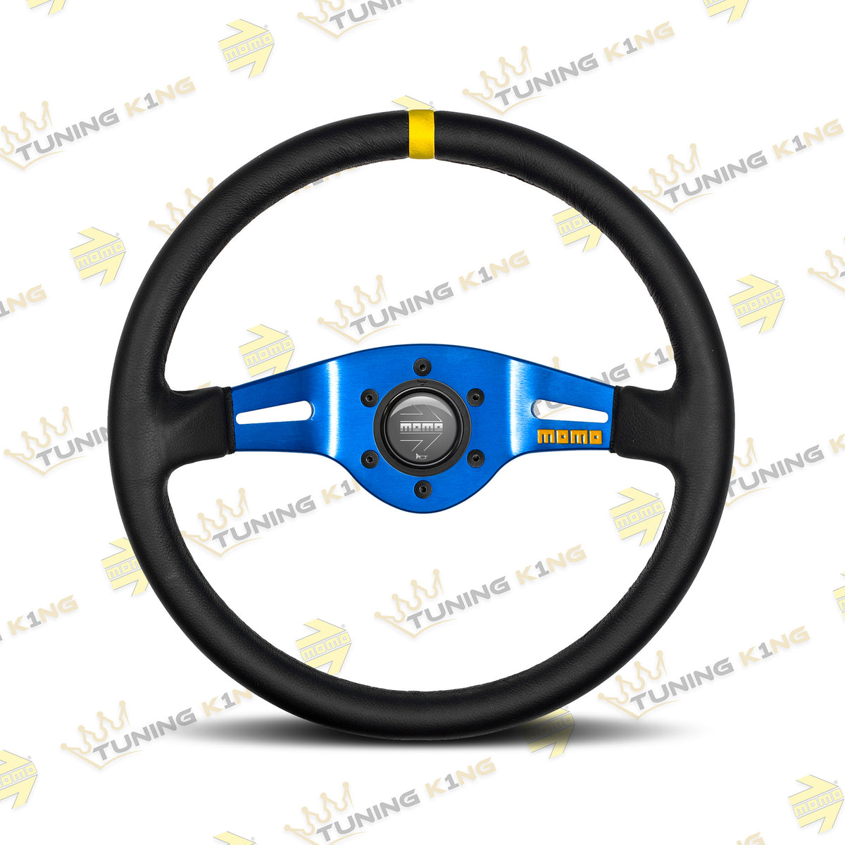 MOMO Lenkrad MOD. 03 350mm Blau Glattleder