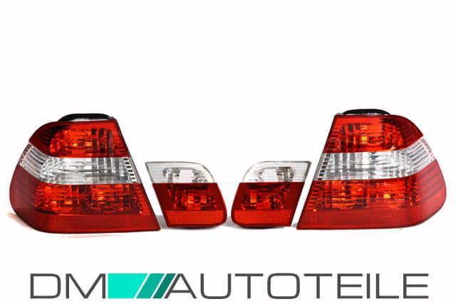 FACELIFT Set  Rot Weiß Rückleuchten +Blinker Seite +Front 01-05 passt für BMW 3er E46 Limousine