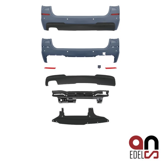 AN 2-Rohr Sport Heck Stoßstange Hinten +PDC passt für BMW 5er F11 Touring Kombi Serie / M-Paket +ABE