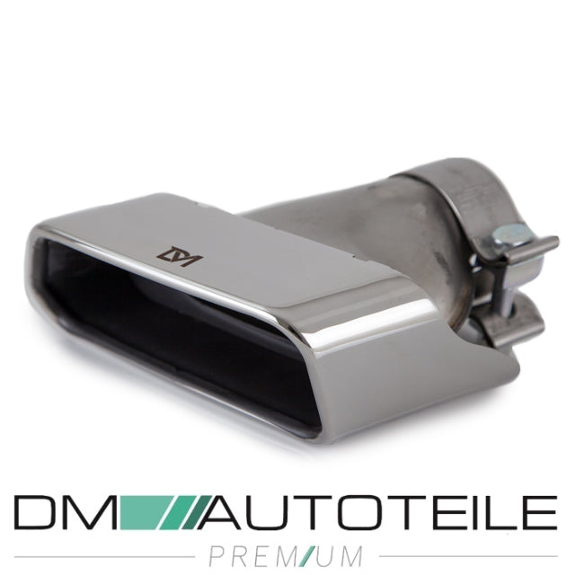 Chrom Auspuffblenden SET eckig trapez DM Exklusive Line+ Zubehör passend für BMW 5er F10 F11 550 M-Paket mit ABE