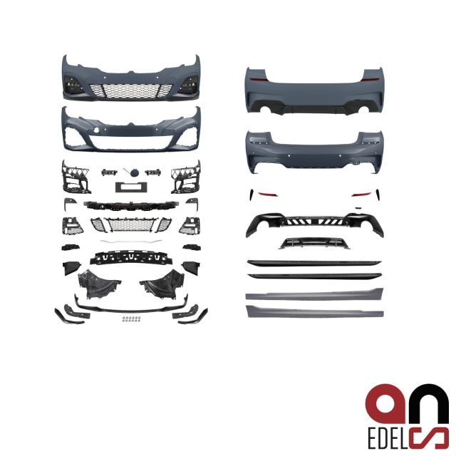 AN Sport Performance Umbau Bodykit Stoßstange Front+Heck+Seite passt für BMW 3er G20 + M-Paket