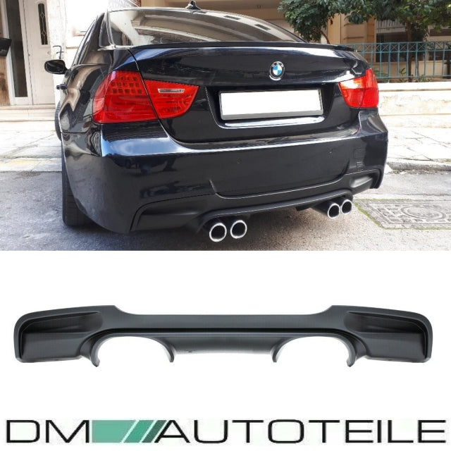Heck Diffusor Schwarz Matt Duplex passt für BMW E90 E91 M-Paket Modelle 05-12 mit CSL M3 AGA