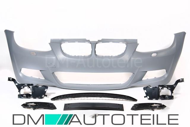 Set Stoßstange Vorne + Hinten + Zubehör passend für BMW E90 Facelift 08-11 für M-Paket aus ABS für SRA/PDC