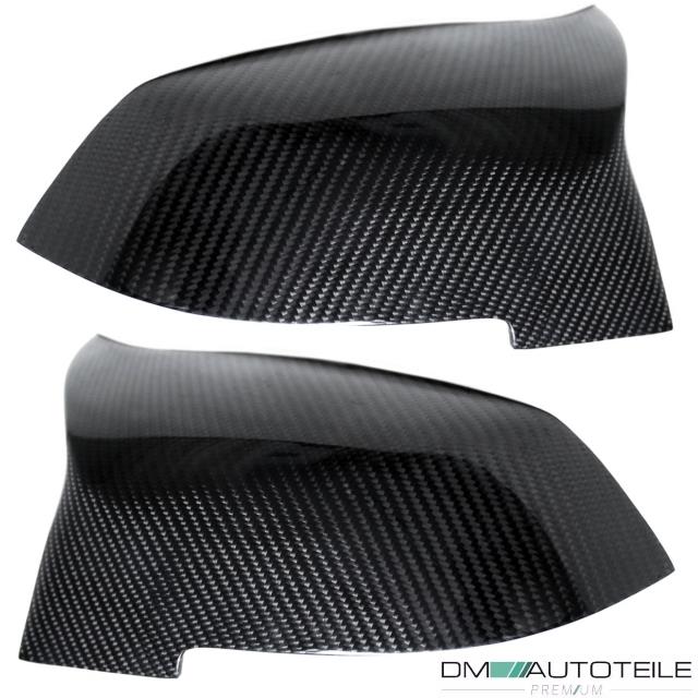 Satz Sport Spiegelkappen Außenspiegel Echt Carbon Glanz passend für BMW F20 F21 F22 F23 F30 F31 F32 F36 F33 X1 E84