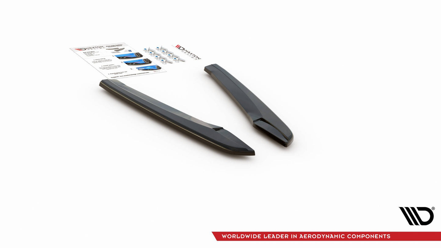 Heck Ansatz Flaps Diffusor V.2 für Seat Leon Cupra Mk3 FL Sportstourer schwarz matt