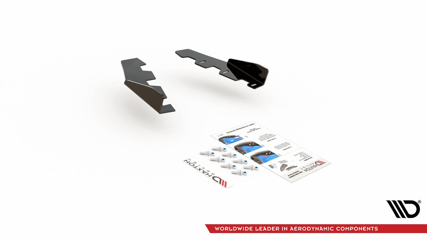 Hintere Seiten Flaps für BMW M135i F20 schwarz Hochglanz