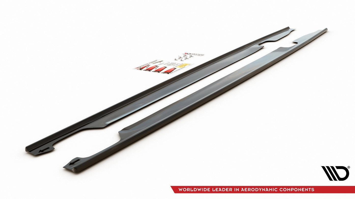 Dokładki Progów Audi S6 / A6 S-Line C7 FL schwarz Hochglanz