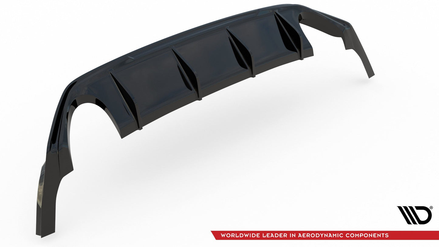 Diffusor Heck Ansatz V.3 für Ford Focus ST Mk4 schwarz Hochglanz
