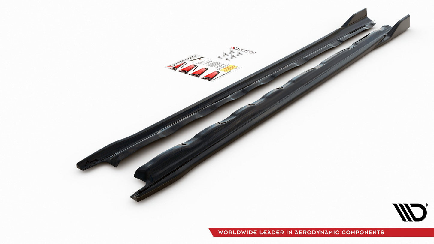 Seitenschweller Ansatz für V.2 für VW Golf 8 schwarz matt