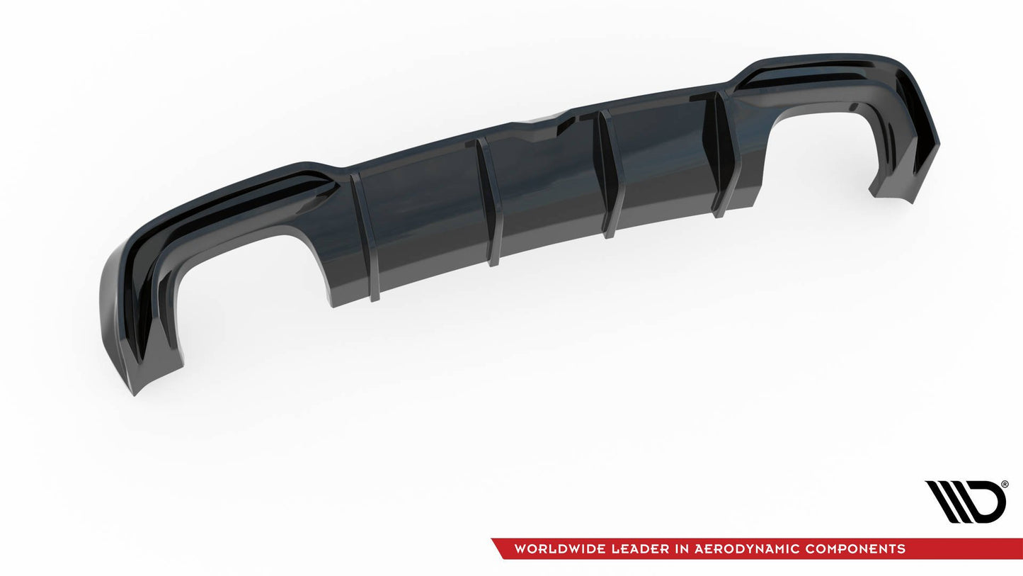 Diffusor Heck Ansatz für Audi S3 Limousine 8V Facelift schwarz Hochglanz