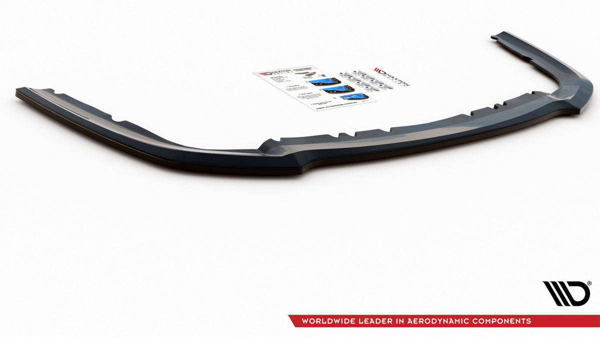 Mittlerer Diffusor Heck Ansatz für Ford Mondeo Kombi Platinium Mk5 Facelift schwarz matt