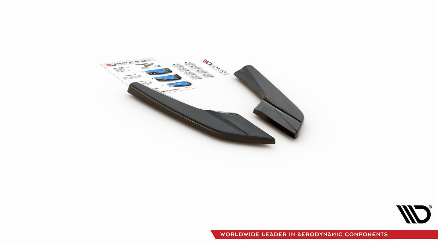 Heck Ansatz Flaps Diffusor V.2 für Audi S3 Limousine 8V Facelift schwarz matt