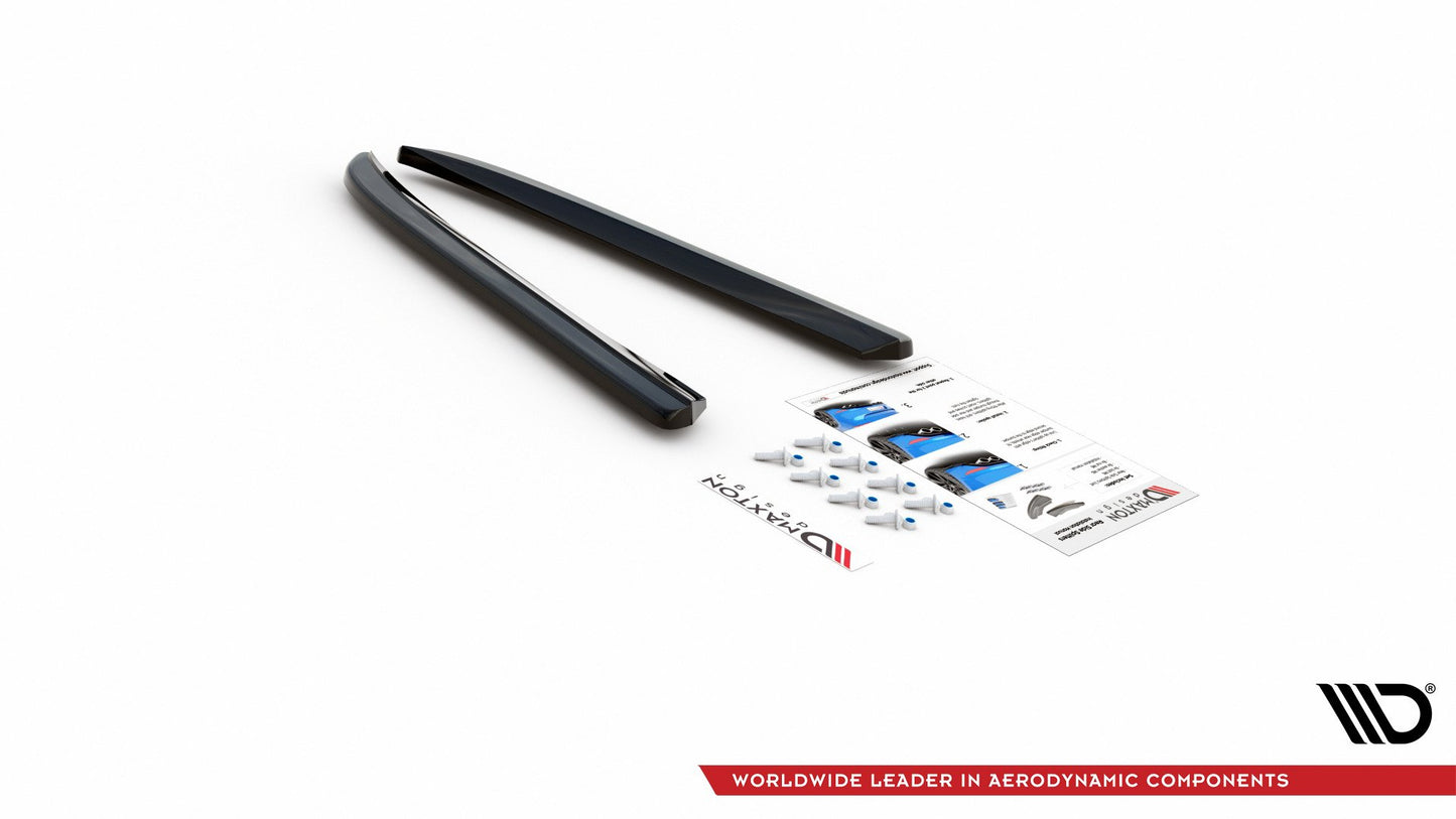 Heck Ansatz Flaps Diffusor für Jaguar XJ X351 schwarz Hochglanz