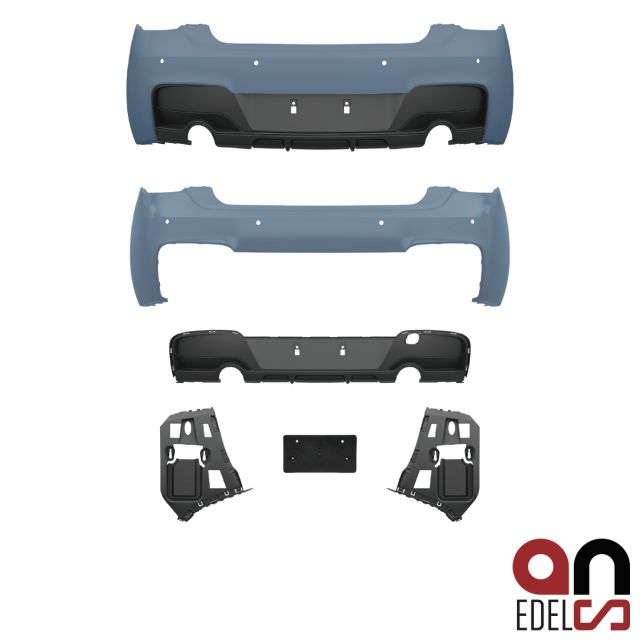 AN Sport-Performance Stoßstange Hinten +135i Duplex Diffusor für M-Paket passend für BMW 1er F20 F21 Bj.11-15