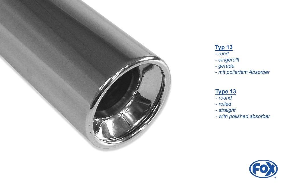 Opel Corsa D Endschalldämpfer Ausgang rechts/links - 1x90 Typ 13 rechts/links