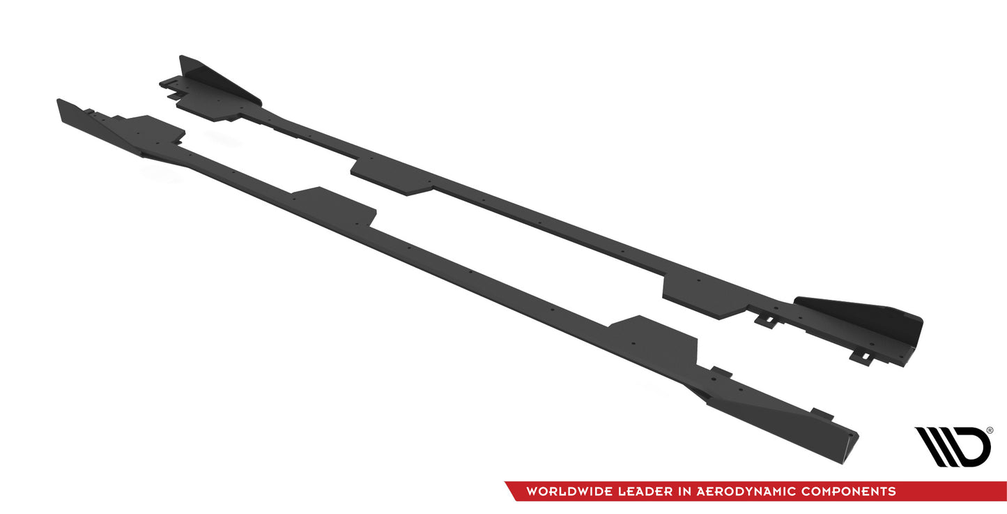 Street Pro Seitenschweller Ansatz für + Flaps Subaru BRZ Mk1 Facelift schwarz Hochglanz