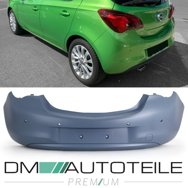 Stoßstange hinten grundiert für PDC passt für Opel Corsa E ab 01/2015