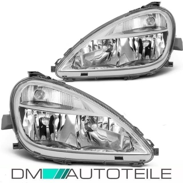 Set Mercedes W168 Scheinwerfer Rechts & Links Klarglas H7/H4 Facelift Bj 01-04