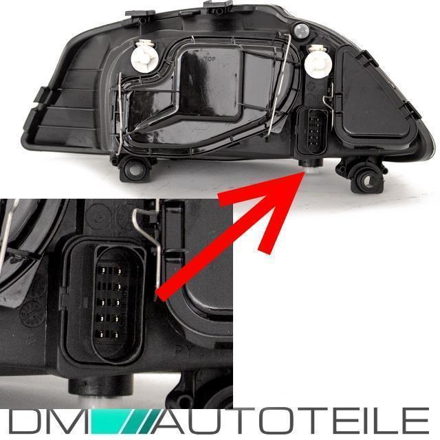 Set Seat Ibiza 6L Cordoba Scheinwerfer rechts schwarz Bj 02-08 für LWR H4 +1x H4 Birne