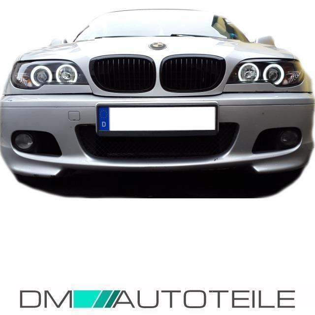 2x CCFL Angel Eyes Scheinwerfer Schwarz+PHILIPS PAKET passt für BMW E46 FACELIFT